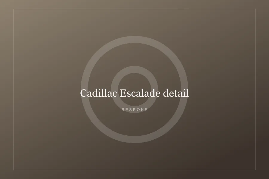Close detail of the Cadillac Escalade trim and finish
