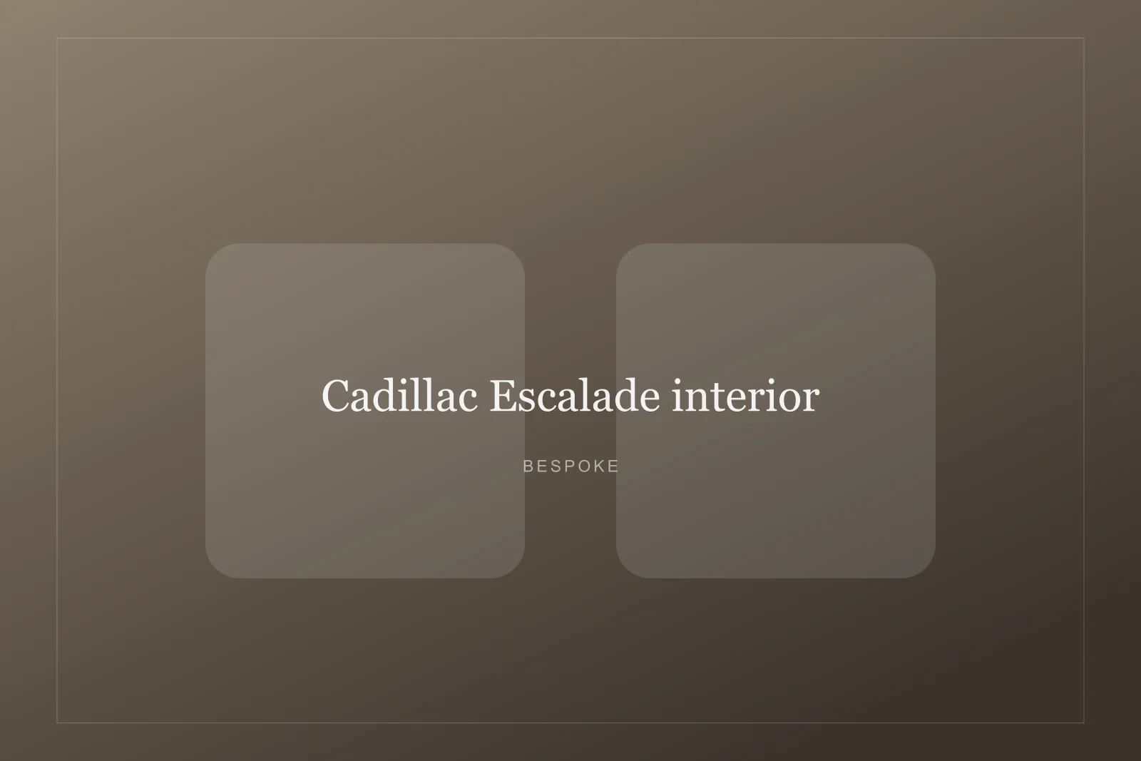 Rear cabin of the Cadillac Escalade with executive seating