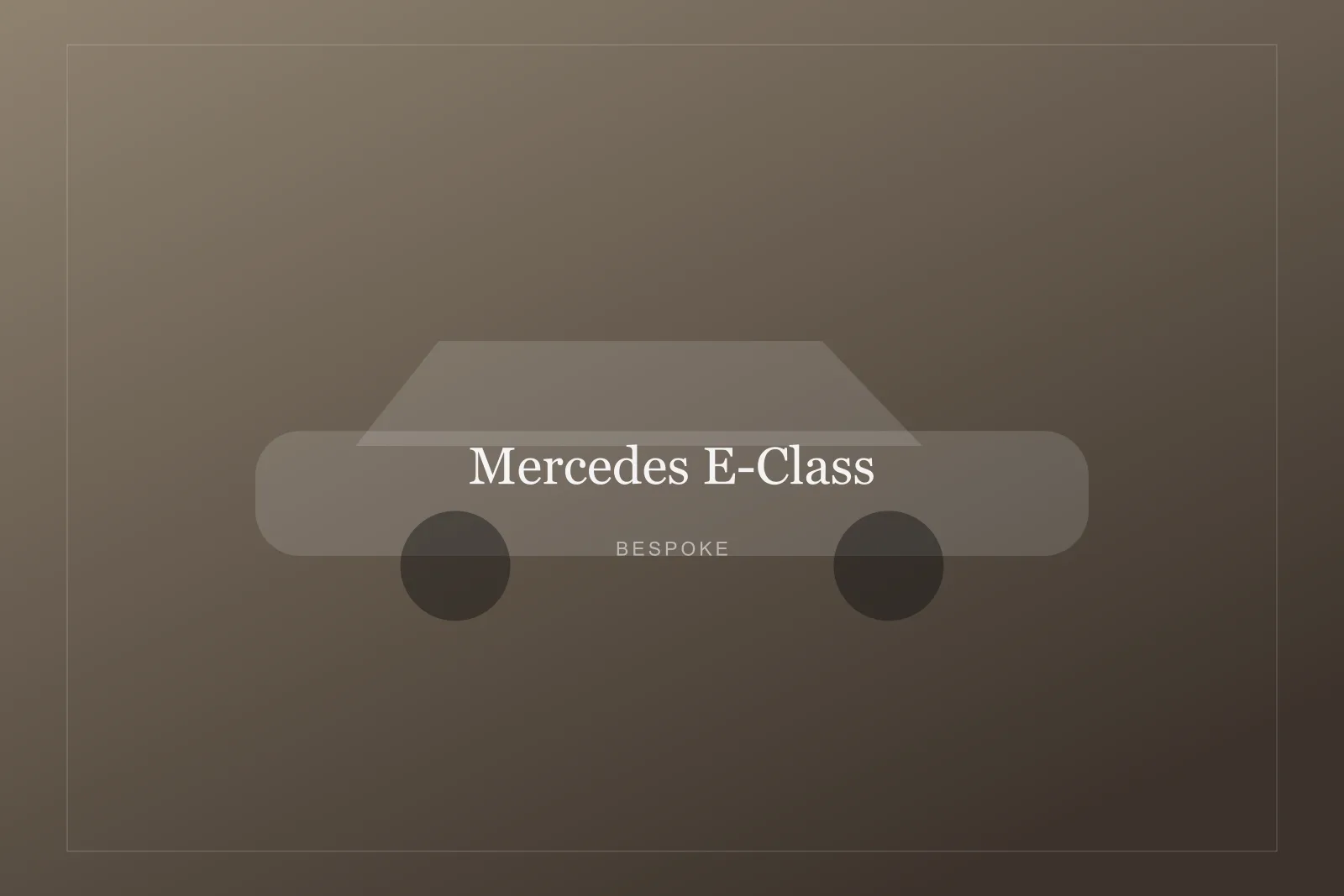 Mercedes E-Class — Euro Business Sedan for hire in NYC