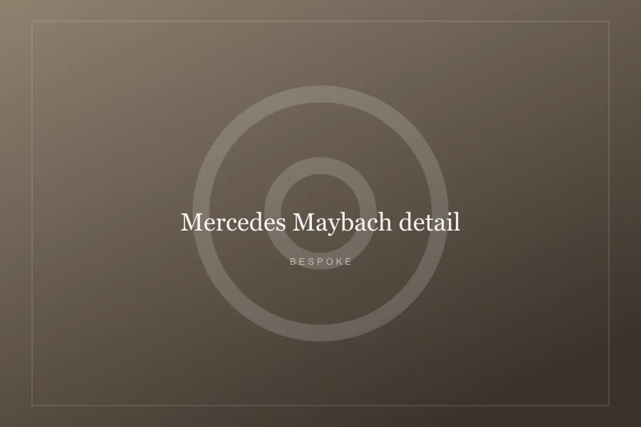 Close detail of the Mercedes Maybach trim and finish