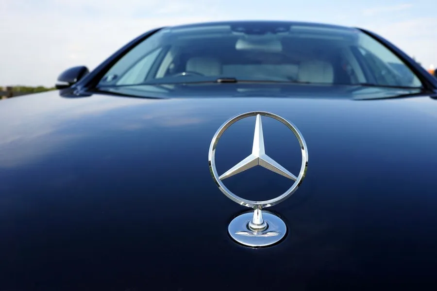 Close detail of the Mercedes S-Class trim and finish