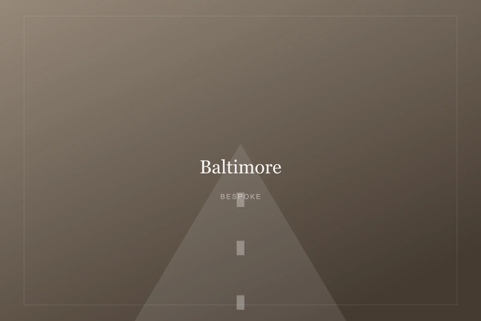 The road from New York City to Baltimore