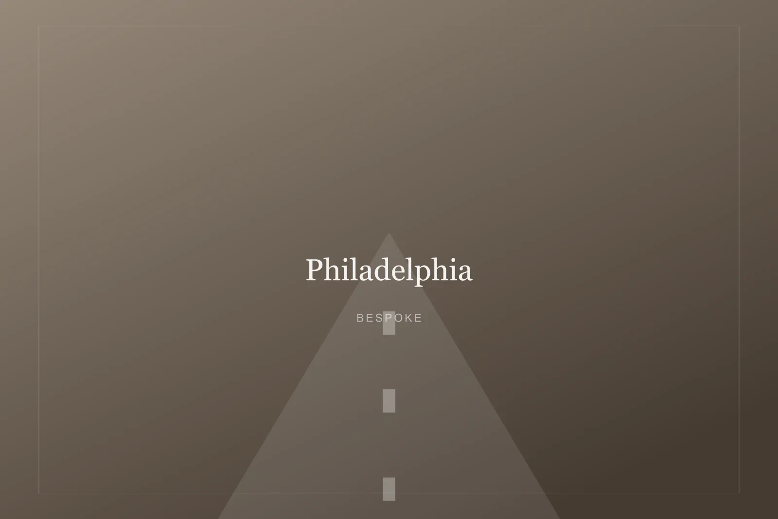 The road from New York City to Philadelphia